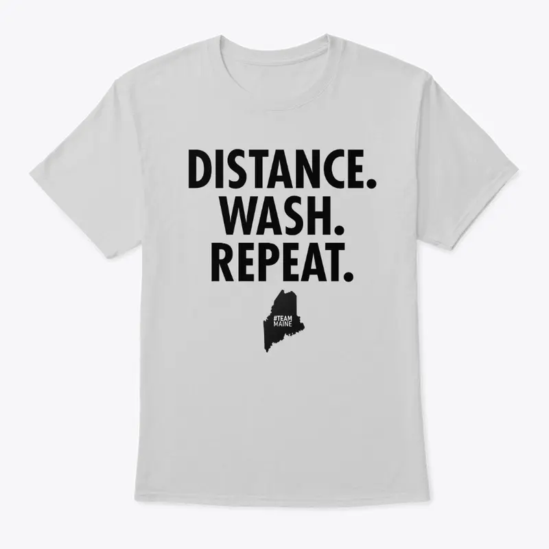 Team Maine - Distance, Wash, Repeat (Black)